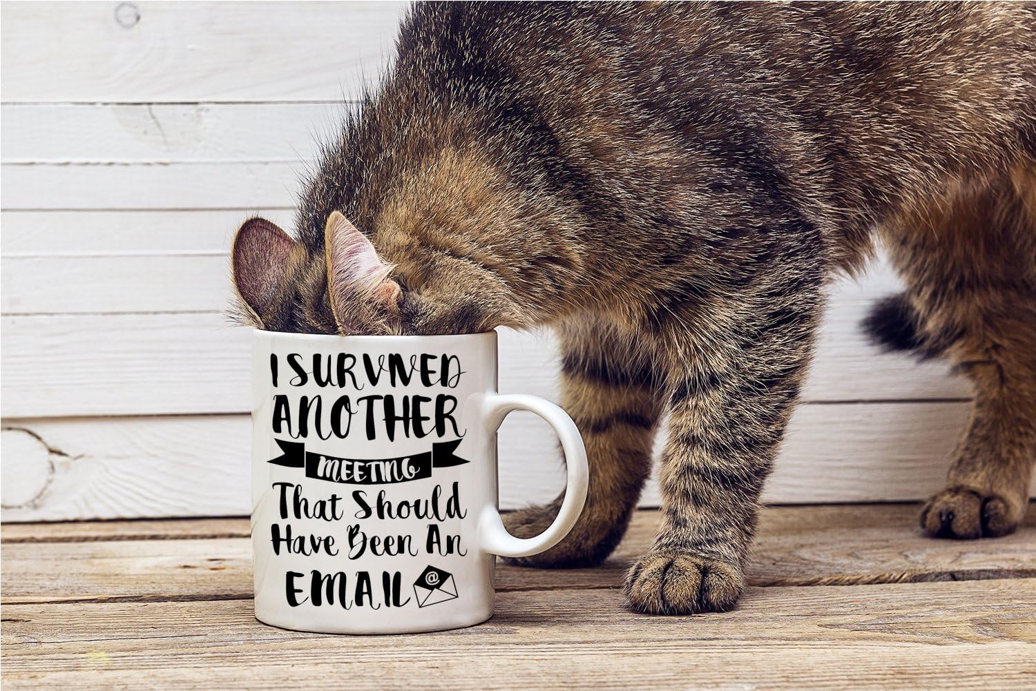 "I Survived Another Meeting That Should Have Been an Email" Coffee Mug